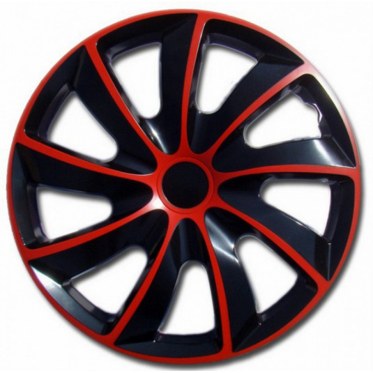 Puklice 15 palcové červeno-čierne