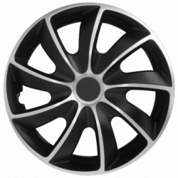 Puklice 16 palcové strieborno-čierne