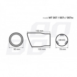 Koncovka výfuku (Ø výfuku do 65mm) MT 007 BLC