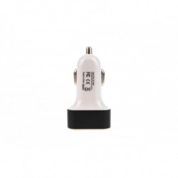 Autonabíjačka mobilného telefónu s 3xUSB biela PCH-03