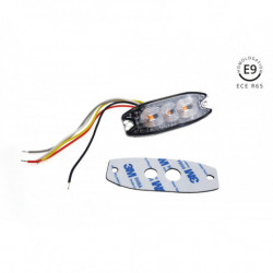 Výstražné osvetlenie oranžové 3x3W LED R65 R10 12/24V IP67