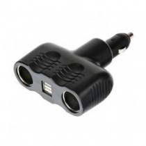 Zástrčka zapaľovača - rozdvojka 12 / 24 V + USB