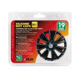 Silikonové krytky skrutiek čierne 20ks 19mm