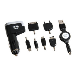 Autonabíjačka s USB, 6 redukcii s navijakom 12-24V