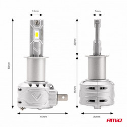 LED žiarovky hlavného svietenia H3 X2 Series AMiO (+canbus)