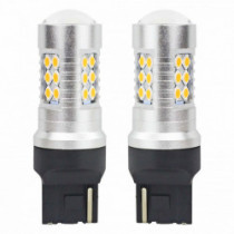 LED žiarovky CANBUS 3030 24SMD T20 7440 WY21W  Oranžová 12V/24V   2ks
