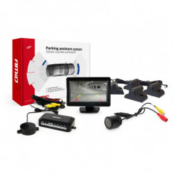 Asistenty parkovania TFT01 4,3 s kamerou HD-301-IR 4-senzorové čierne Truck