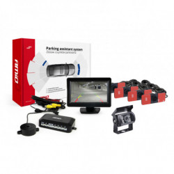 Asistenty parkovania TFT01 4,3 s kamerou HD-501-IR 4-senzorové čierne vnútorné