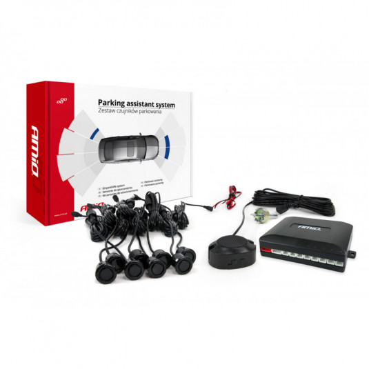 Asistenty parkovania so zvukovým signalizátorom/bzučiak 8 senzorové čierne GOLD 18mm