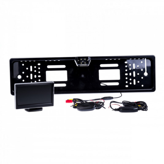 Cúvacia kamera v ráme špz (bez drôtovej) s 5-prstovým monitorom