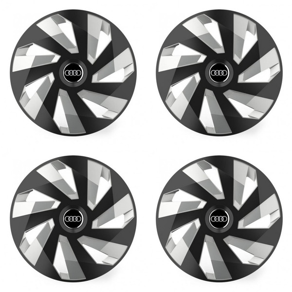 puklice pre  Audi 16 Vector RC black and silver