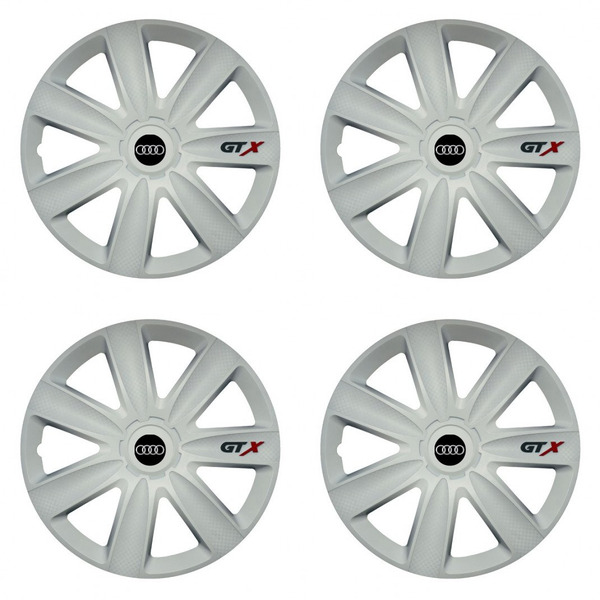puklice pre  Audi 14 GTX carbon white