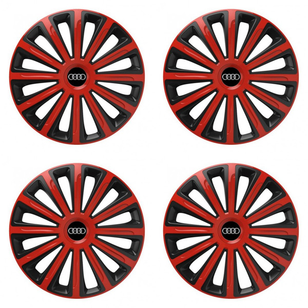 puklice pre  Audi 16 TREND red and black
