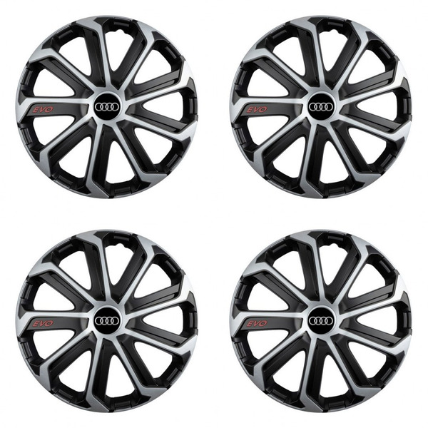 puklice pre  Audi 14 Evo black&silver
