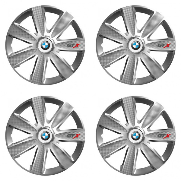 puklice pre BMW 14 GTX CARBON silver