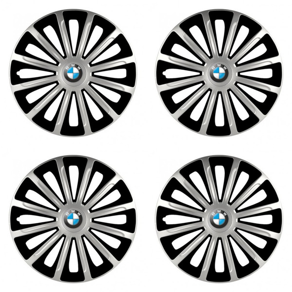 puklice pre BMW 16 TREND silver and black