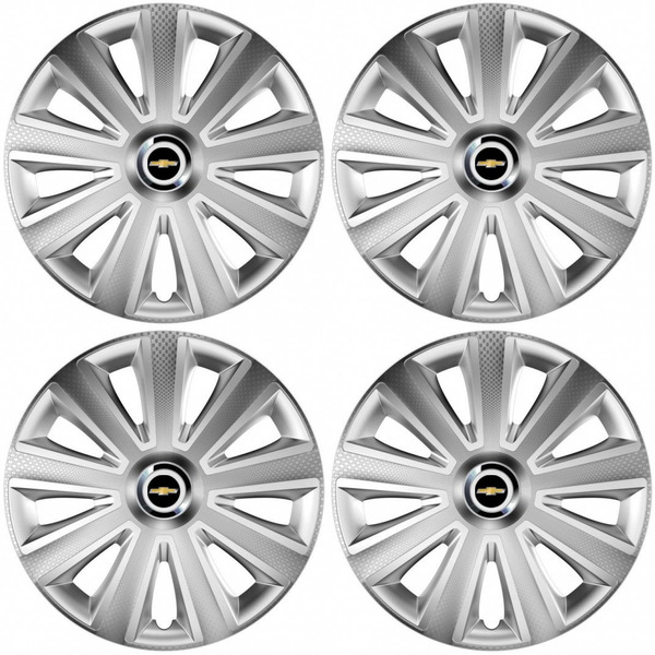 puklice pre  Chevrolet 14 Aviator carbon RC silver