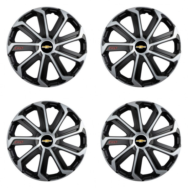 puklice pre  Chevrolet 14 Evo black&silver