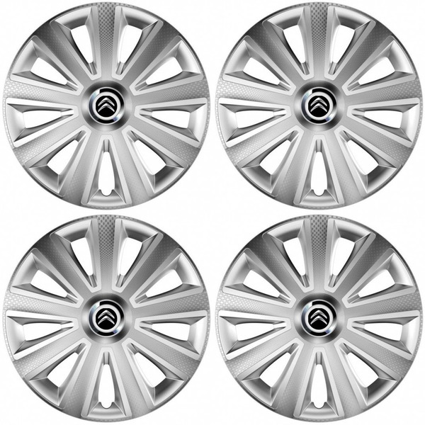 puklice pre  Citroen 14 Aviator carbon RC silver