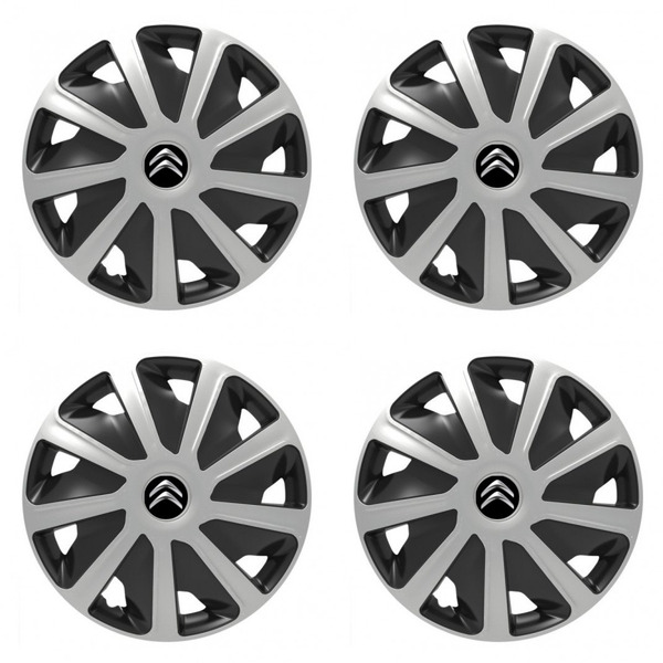 puklice pre  Citroen pre dodávky 16 Craft silver and black