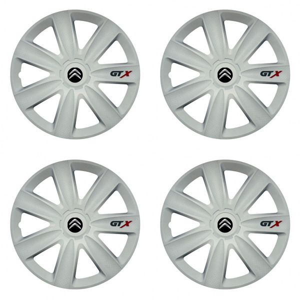 puklice pre  Citroen 14 GTX carbon white