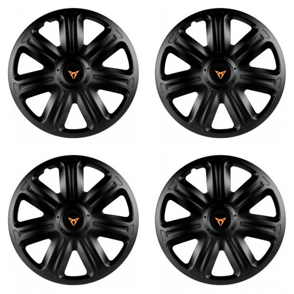 puklice pre  Cupra 15 COMFORT BLACK