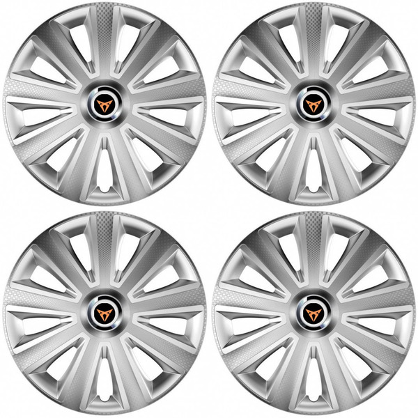 puklice pre  Cupra 14 Aviator carbon RC silver