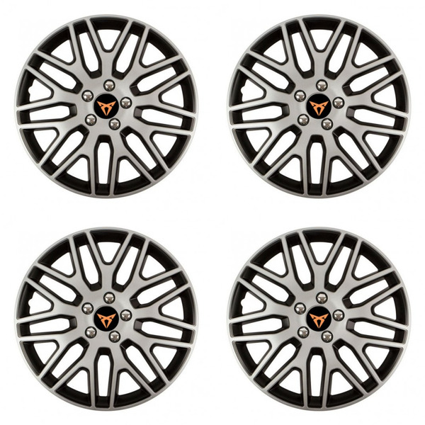 puklice pre  Cupra 15 Dakar NC silver and black