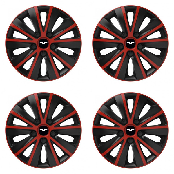 puklice pre  Dacia (nové logo) 14 RAPIDE red and black