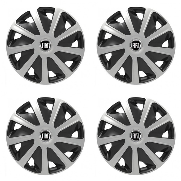 puklice pre  Fiat (čierny) pre dodávky 16 Craft silver and black