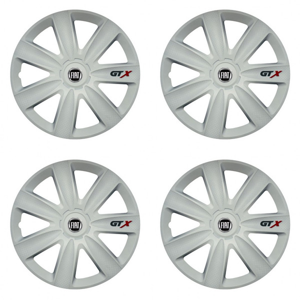 puklice pre  Fiat (čierny) 17 GTX carbon white