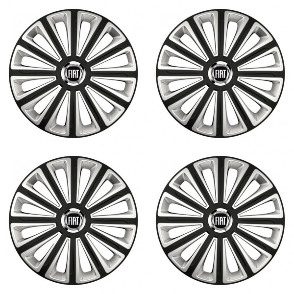 puklice pre  Fiat (čierny) 16 TREND RC double colour