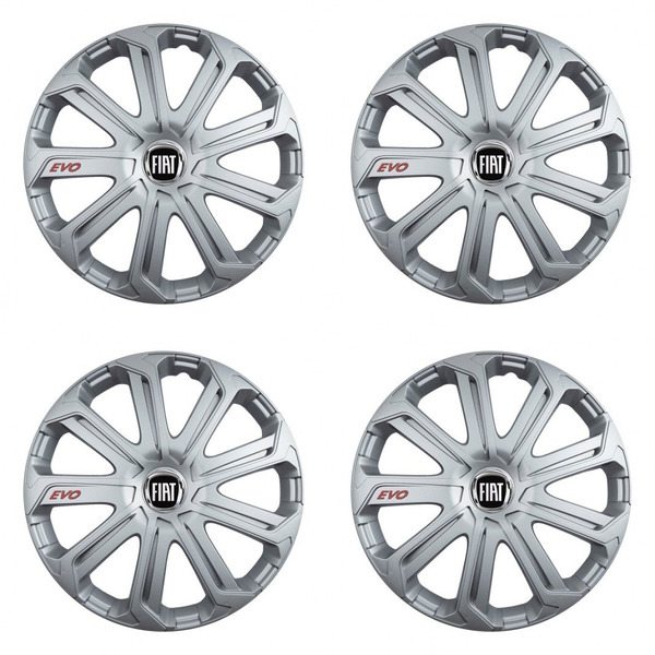 puklice pre  Fiat (čierny) 16 Evo silver