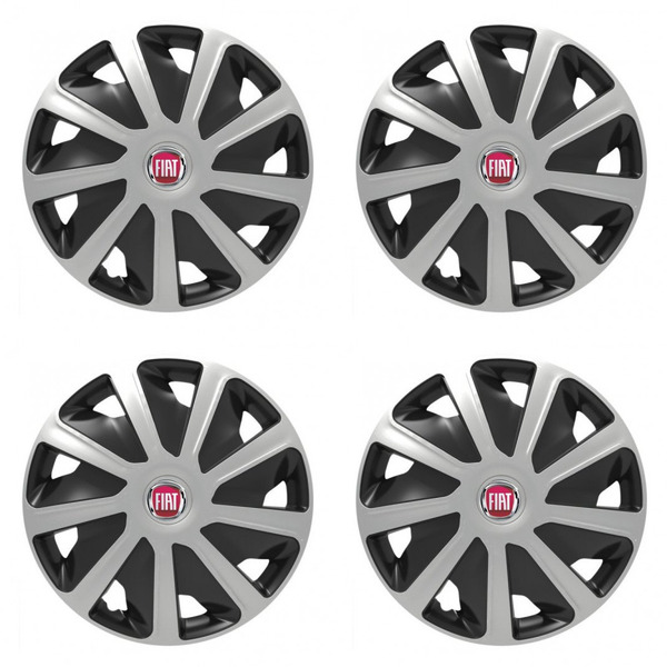 puklice pre  Fiat (červené) pre dodávky 15 Craft silver and black