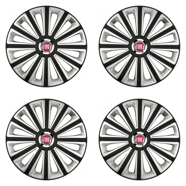 puklice pre  Fiat (červené) 14 TREND RC double colour