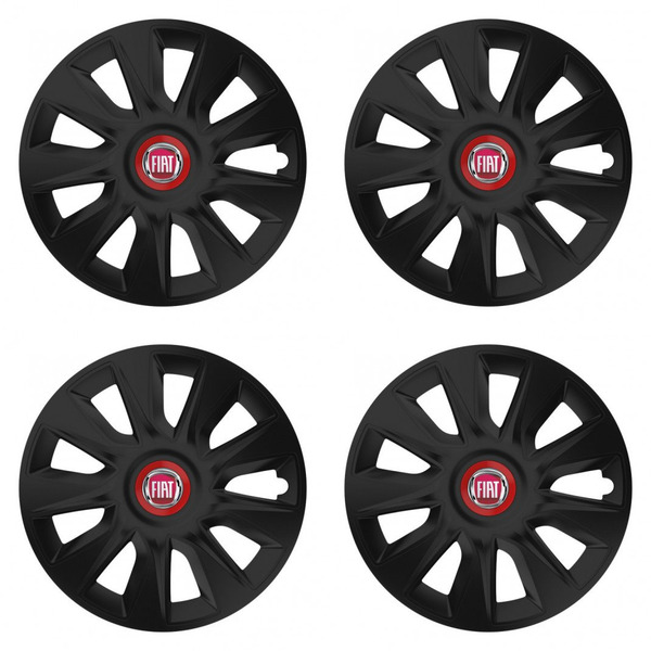 puklice pre  Fiat (červené) 14 STRATOS RR black