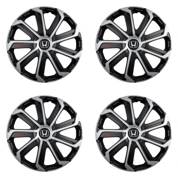 puklice pre  Honda 14 Evo black&silver