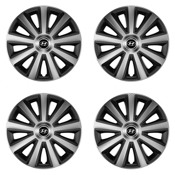 puklice pre  Hyundai 14 Aviator carbon silver&black