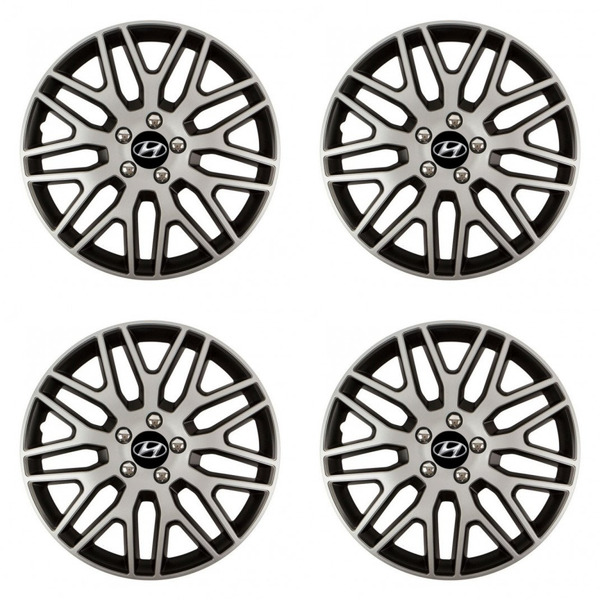 puklice pre  Hyundai 14 Dakar NC silver and black