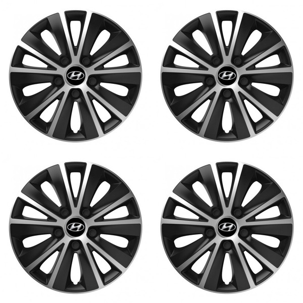 puklice pre  Hyundai 15 RAPIDE silver and black