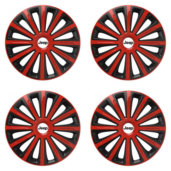 puklice pre  Jeep 16 TREND red and black