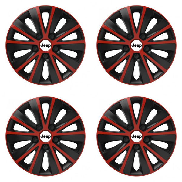 puklice pre  Jeep 14 RAPIDE red and black