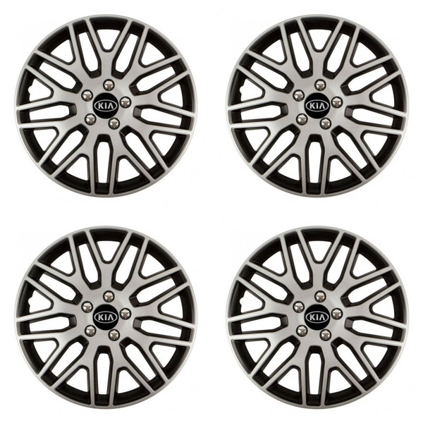 puklice pre  Kia (staršie logo) 15 Dakar NC silver and black