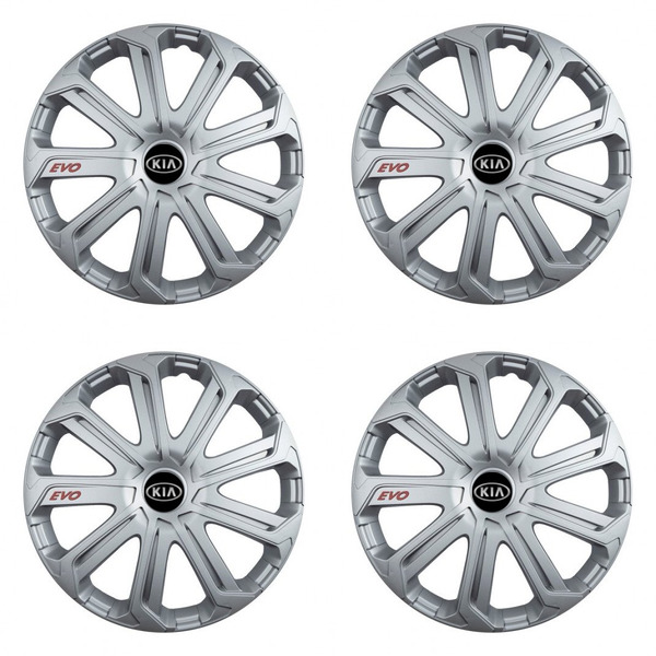 puklice pre  Kia (staršie logo) 15 Evo silver