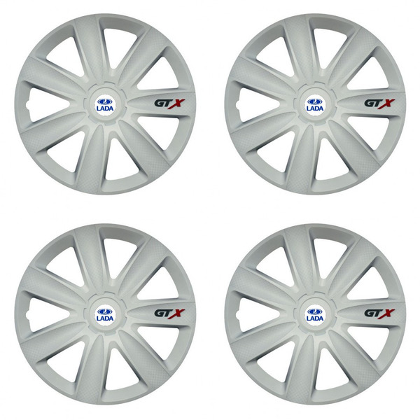 puklice pre  Lada 14 GTX carbon white