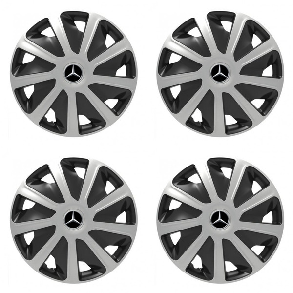 puklice pre  Mercedes pre dodávky 16 Craft silver and black