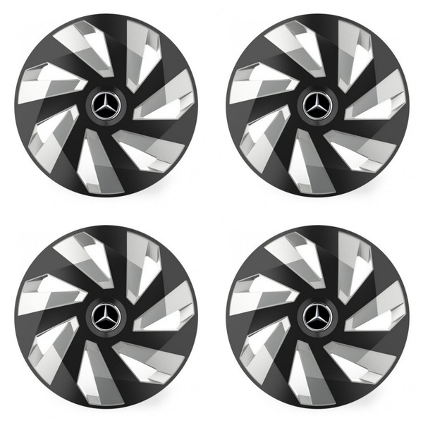 puklice pre  Mercedes 14 Vector RC black and silver