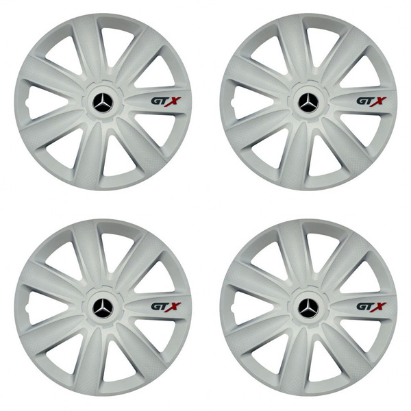 puklice pre  Mercedes 14 GTX carbon white