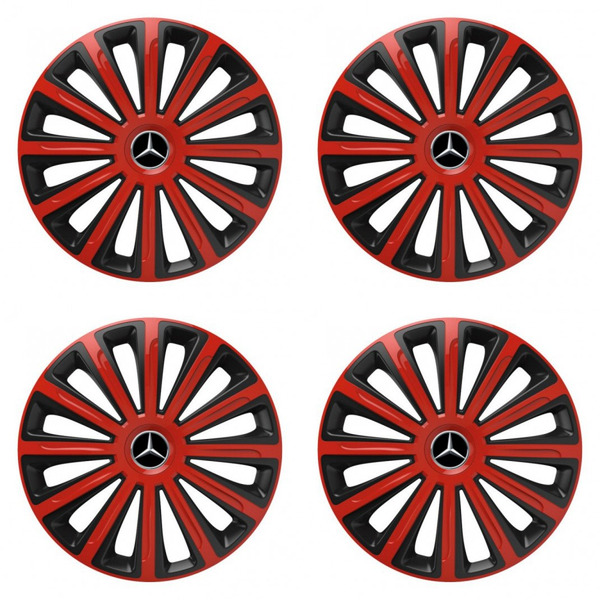 puklice pre  Mercedes 15 TREND red and black