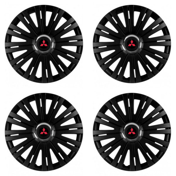 puklice pre  Mitsubishi (červené) 15 ACTIVE RC BLACK